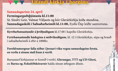 Fermingarmessa 24.apríl kl.11:00