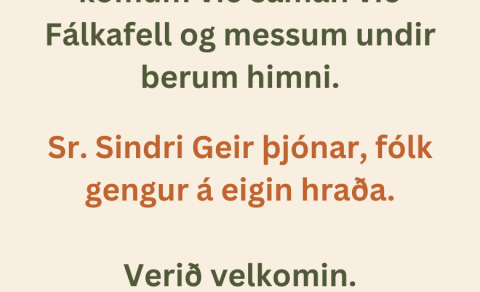Göngumessa við Fálkafell 9.júlí