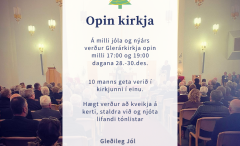 Opin kirkja yfir hátíðirnar