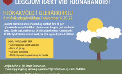 Hjónakvöld á miðvikudagskvöldum í nóvember