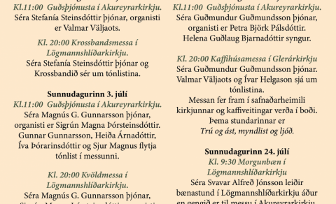 Sumarmessur á Akureyri