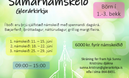 Sumarnámskeið í Glerárkirkju.